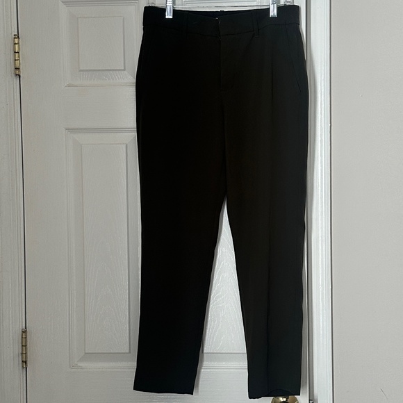VINCE Olive Green Size 6 Ankle Straight Pants Work Casual Preppy Tailored - Picture 1 of 7